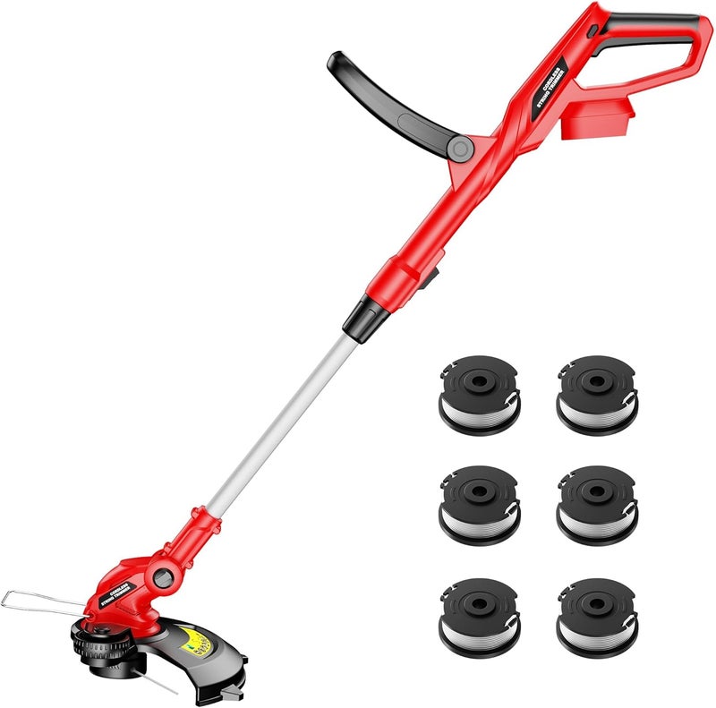 HEINPRO Cordless String Trimmer Compatible with Milwaukee M18 18V Battery, 12-Inch Weed Wacker Cordless, Auto Line Feed, Electric Weed Eater Battery Powered, Grass Trimmer w/ 6 Line Spools (Tool Only) - Image 1
